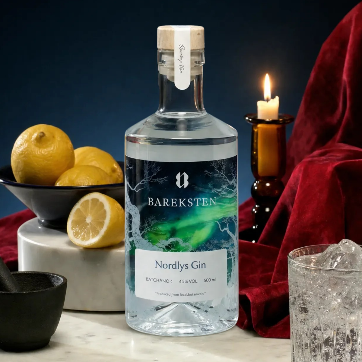 Bareksten Nordlys Gin | ABV 41% 50cl