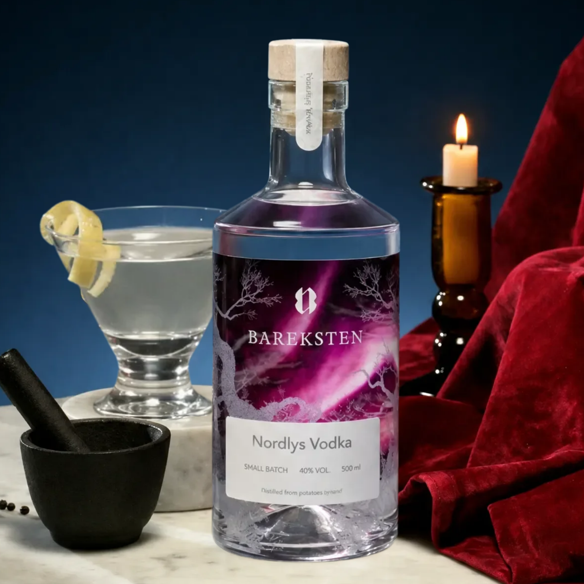 Bareksten Nordlys Vodka | ABV 41% 50cl