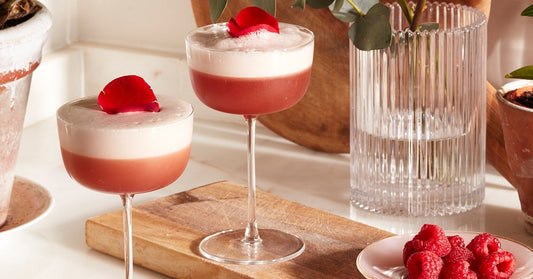 Charm your loved one with this pretty pink Sloe Gin Clover Club!
