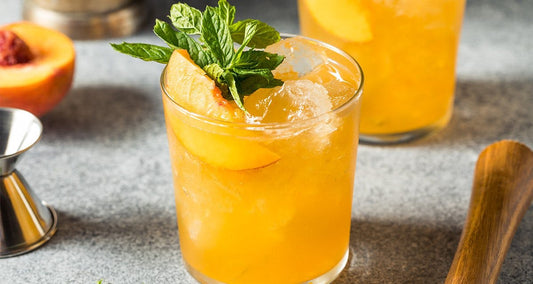 This Peach Gin Smash is exactly what we need right now to lift our spirits!