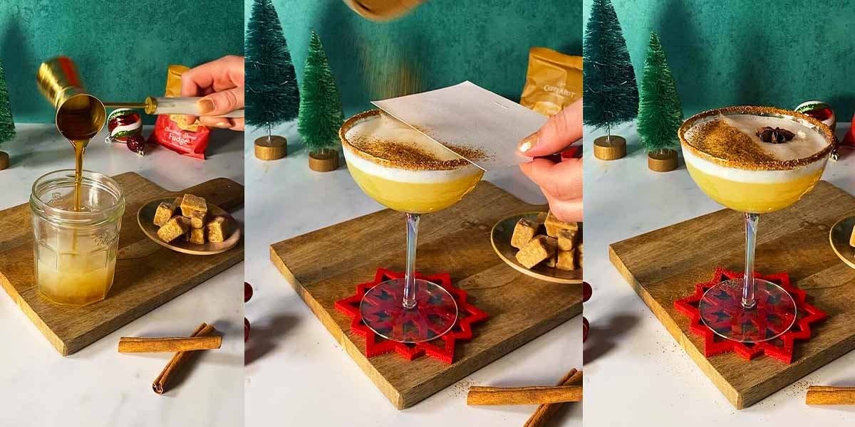 You are going to fall in love with this Cinnamon Gin Sour cocktail recipe!