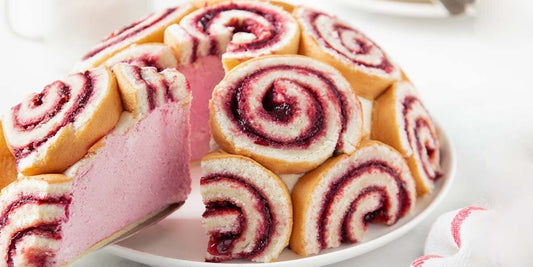 This gin, raspberry and rose-flavoured Charlotte Royale recipe is yummy!