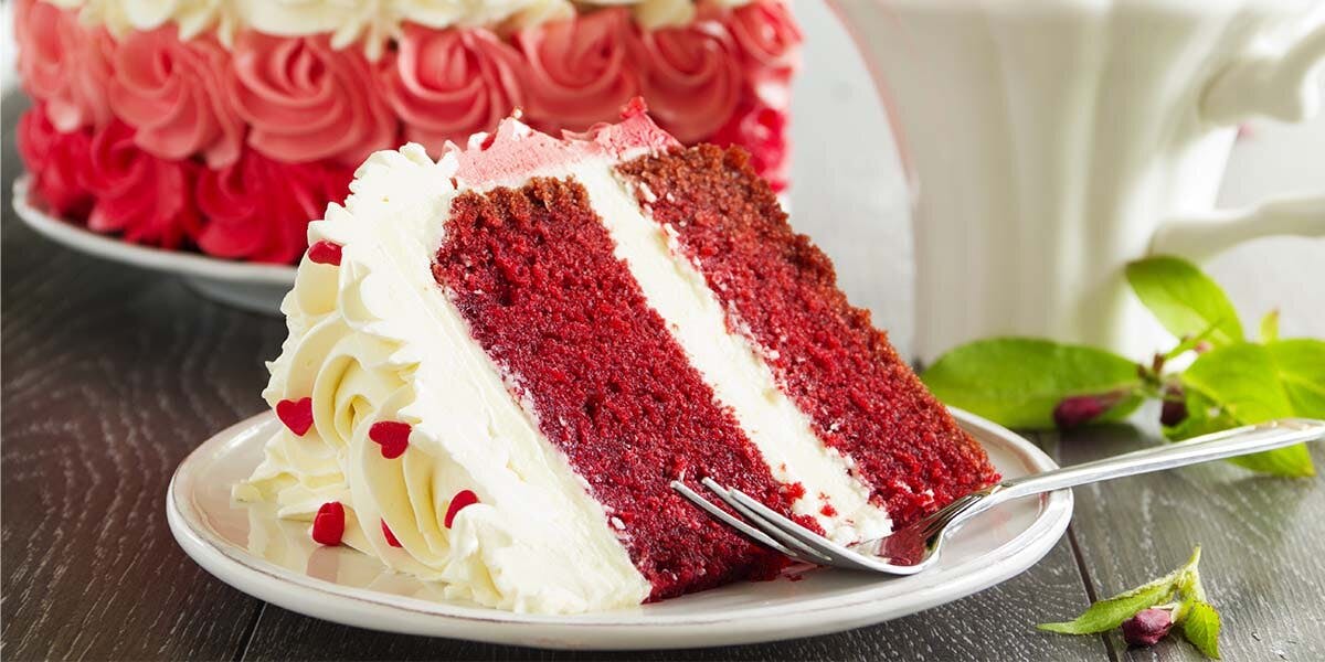 Boozy chocolate & raspberry red velvet cake is the perfect Valentine's dessert!