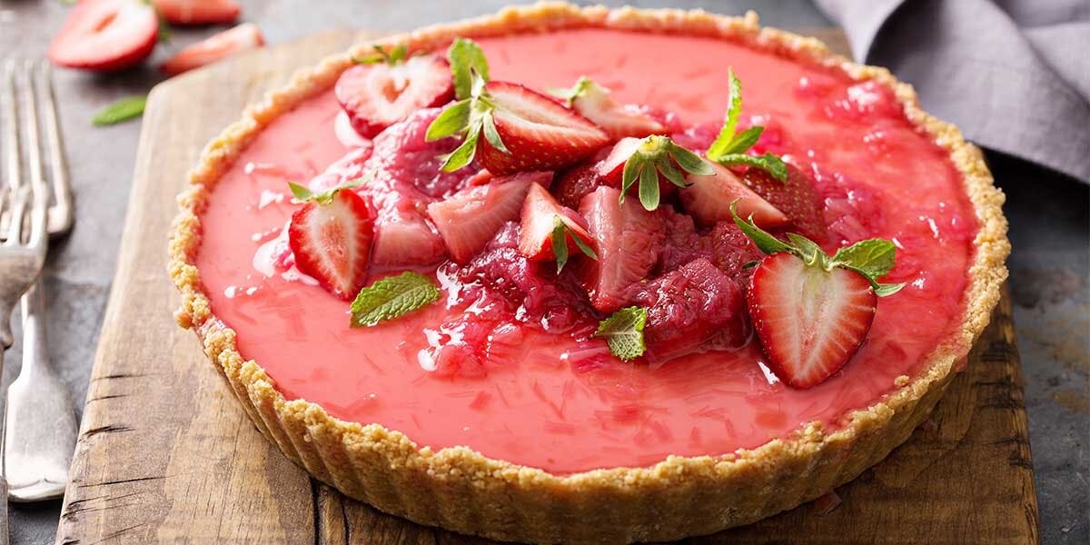 Rhubarb Gin & Custard Tart!