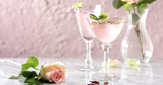 Stop and smell the Roses, Lime and Gin used to make this Valentine's Cocktail
