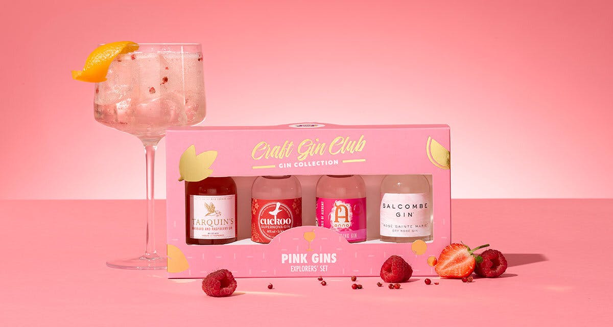 This miniature pink gin set makes the perfect gin gift! 