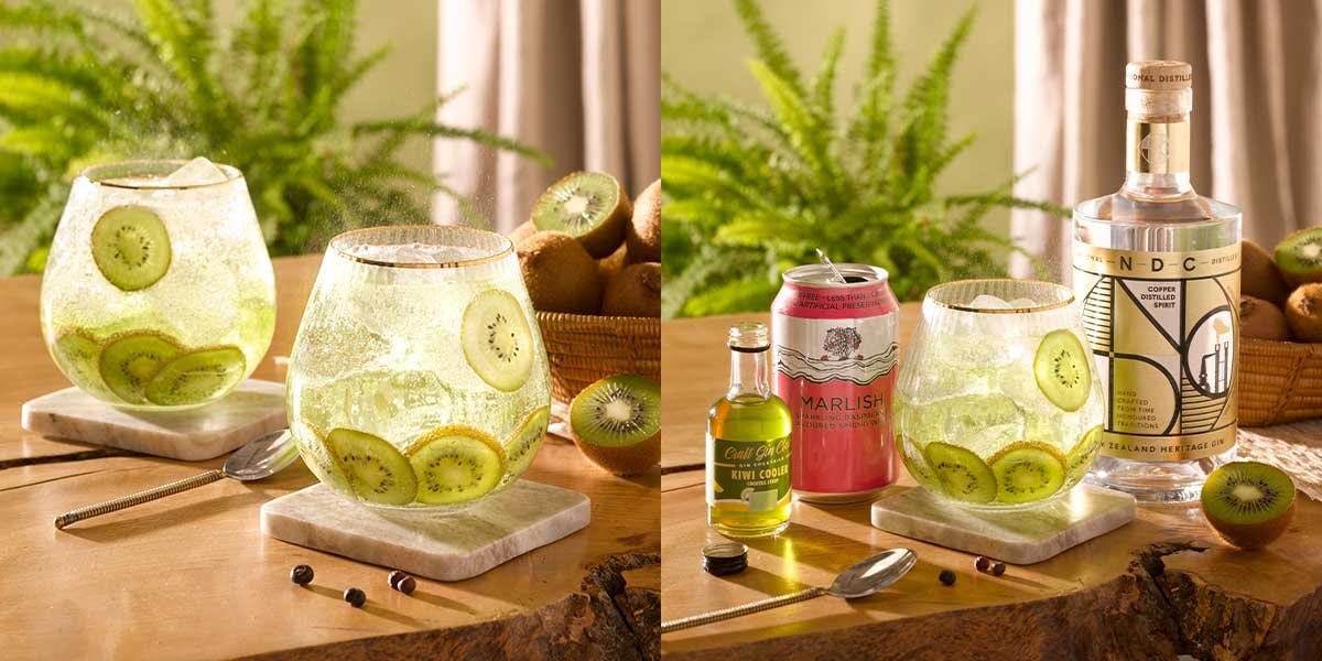 This stunning kiwi and raspberry cocktail recipe is Craft Gin Club's Cocktail of the Month! 