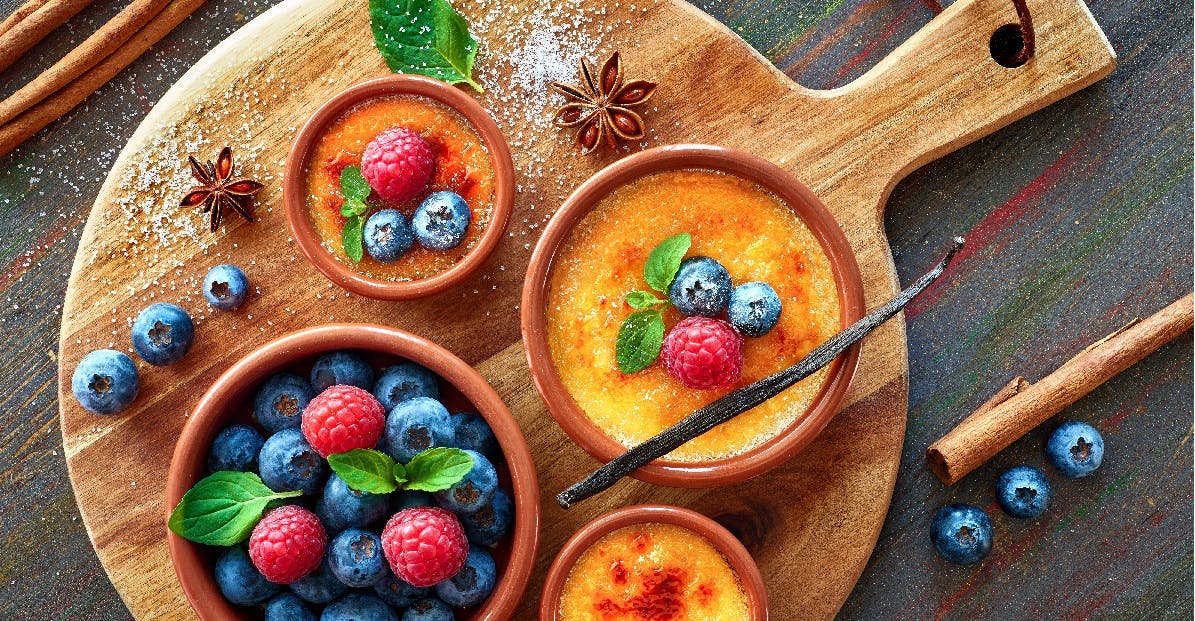 Our favourite recipe right now: Cambridge Burnt Cream with boozy berries