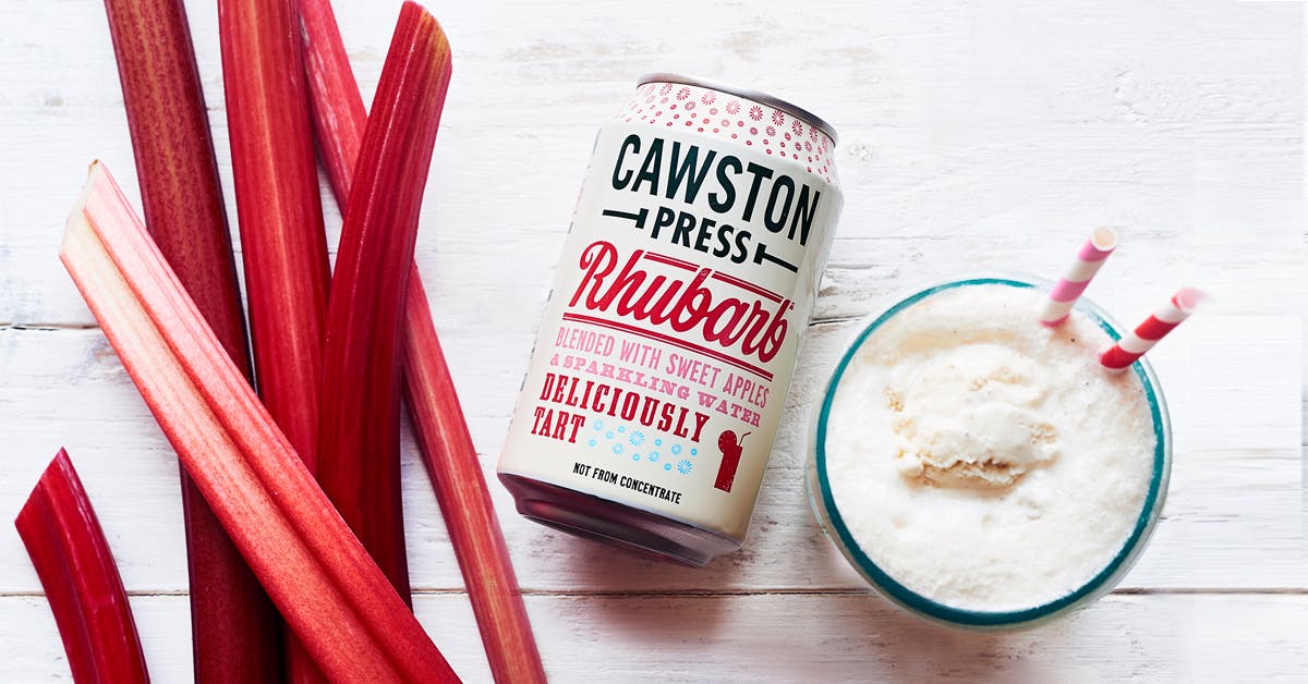 Re-visit your childhood with this rhubarb float! 