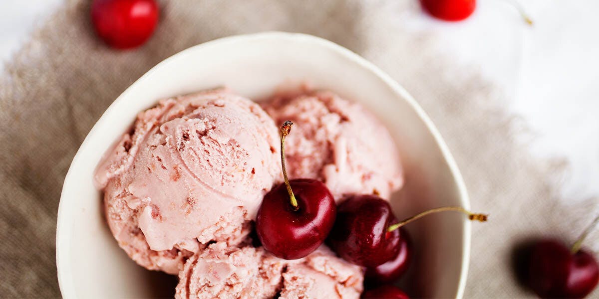 This gin-soaked Caramel & Sea Salt Fudge and Cherry Ripple Ice Cream Recipe Is Divine!  