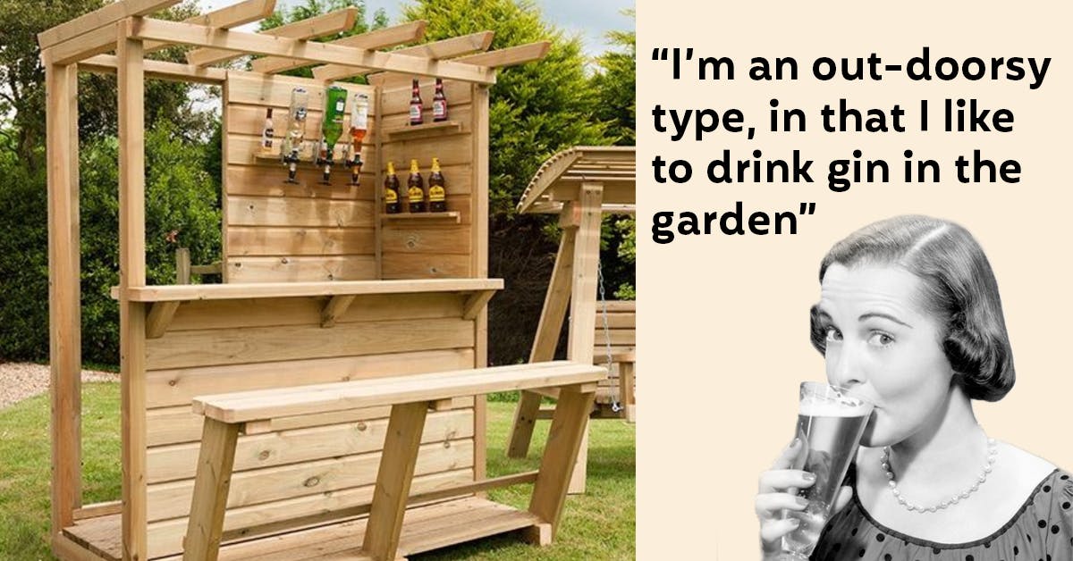 Open your own gin bar...in the garden! 
