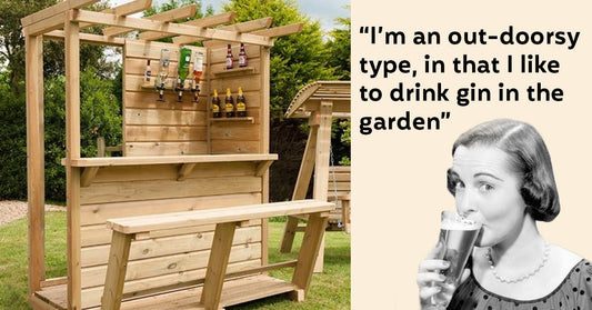 Open your own gin bar...in the garden! 