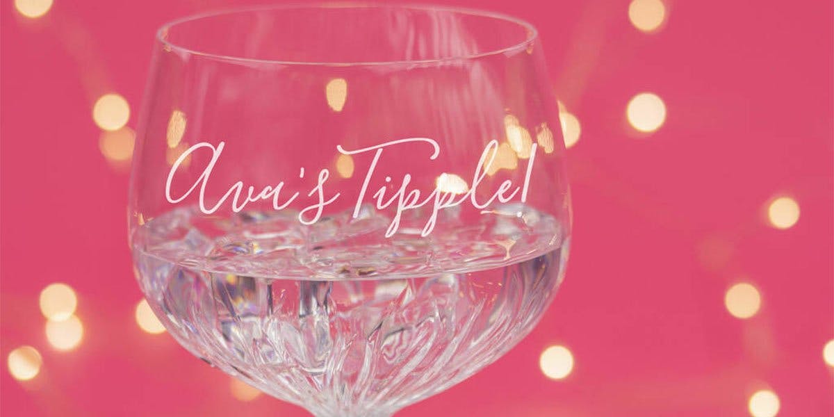 Personalised Gin Glass: discover 6 of the best personalised gin glasses available right now!