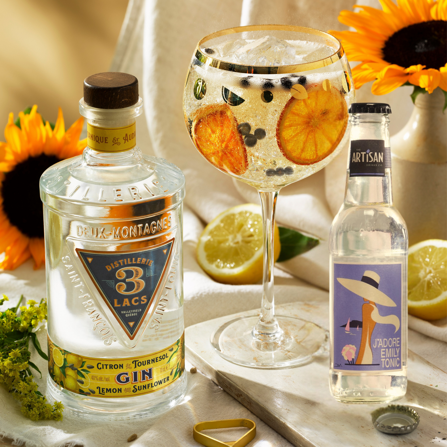 Distillerie 3 Lacs Lemon & Sunflower G&T Bundle