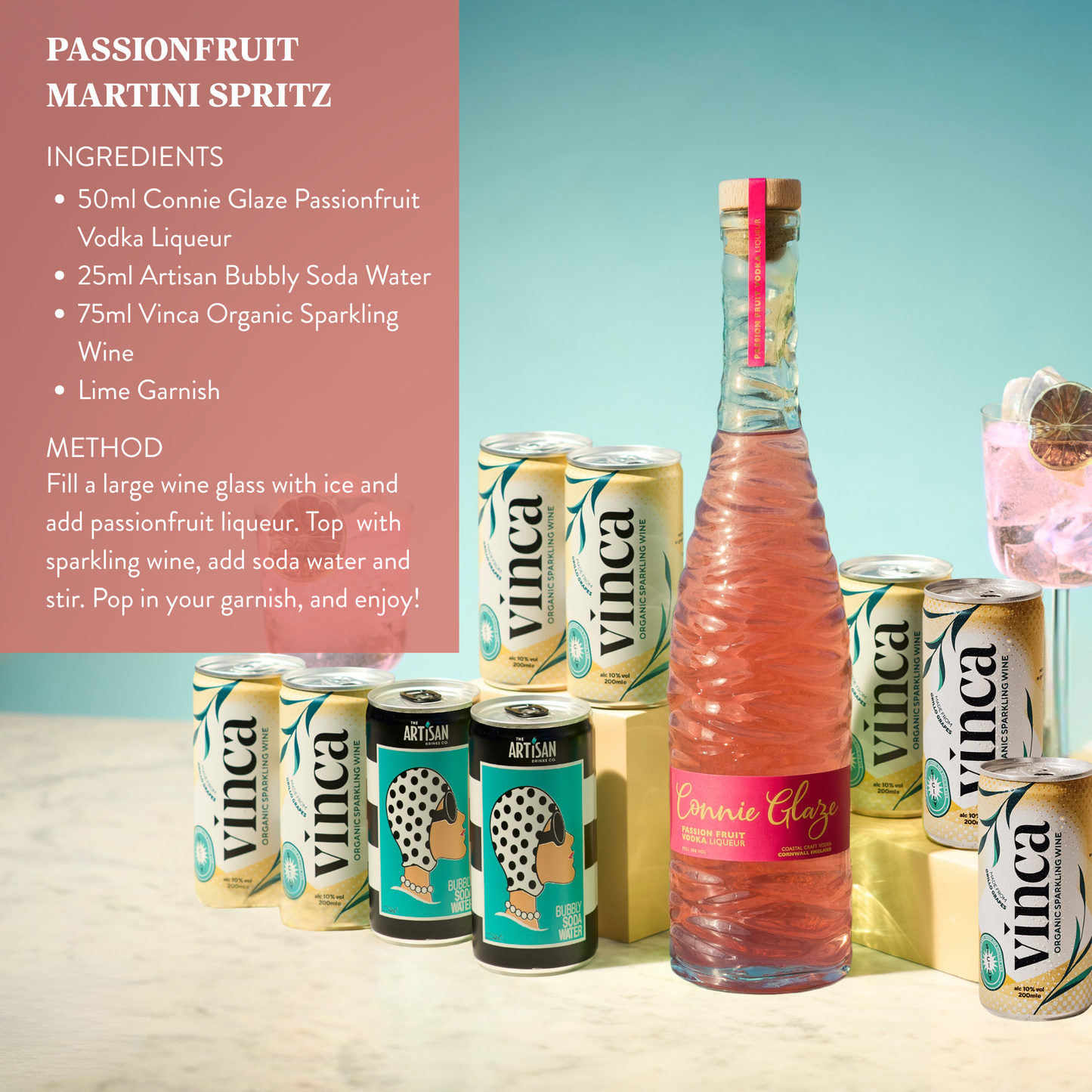 Passion Fruit Martini Spritz Cocktail Set