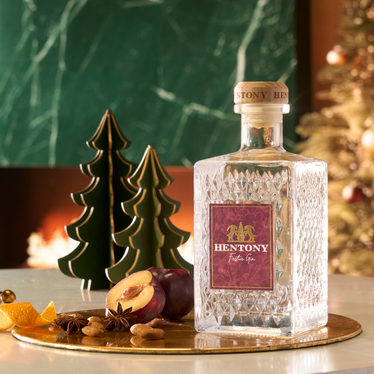 Hentony Festive Gin 40% ABV 70cl
