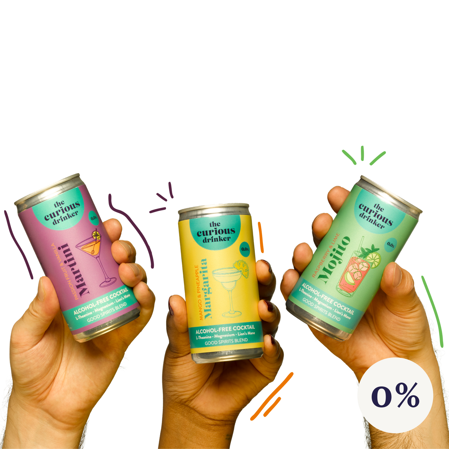 Alcohol-Free Mixed Cocktails Pack | ABV 0%