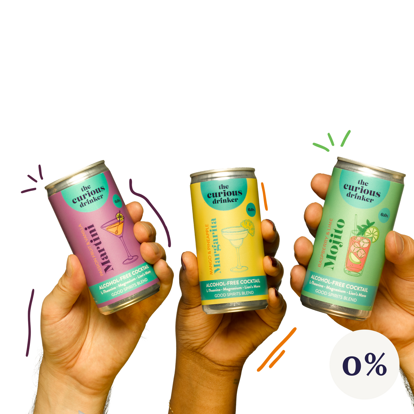 Alcohol-Free Mixed Cocktails Pack | ABV 0%