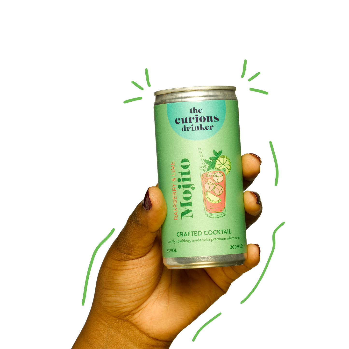 Raspberry & Lime Mojito Canned Cocktail