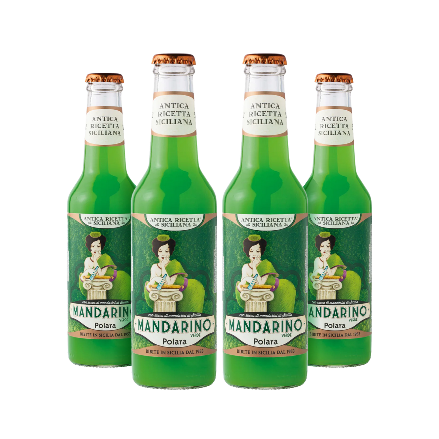 Bibite Polara Green Mandarin Soft Drink | 4x275ml