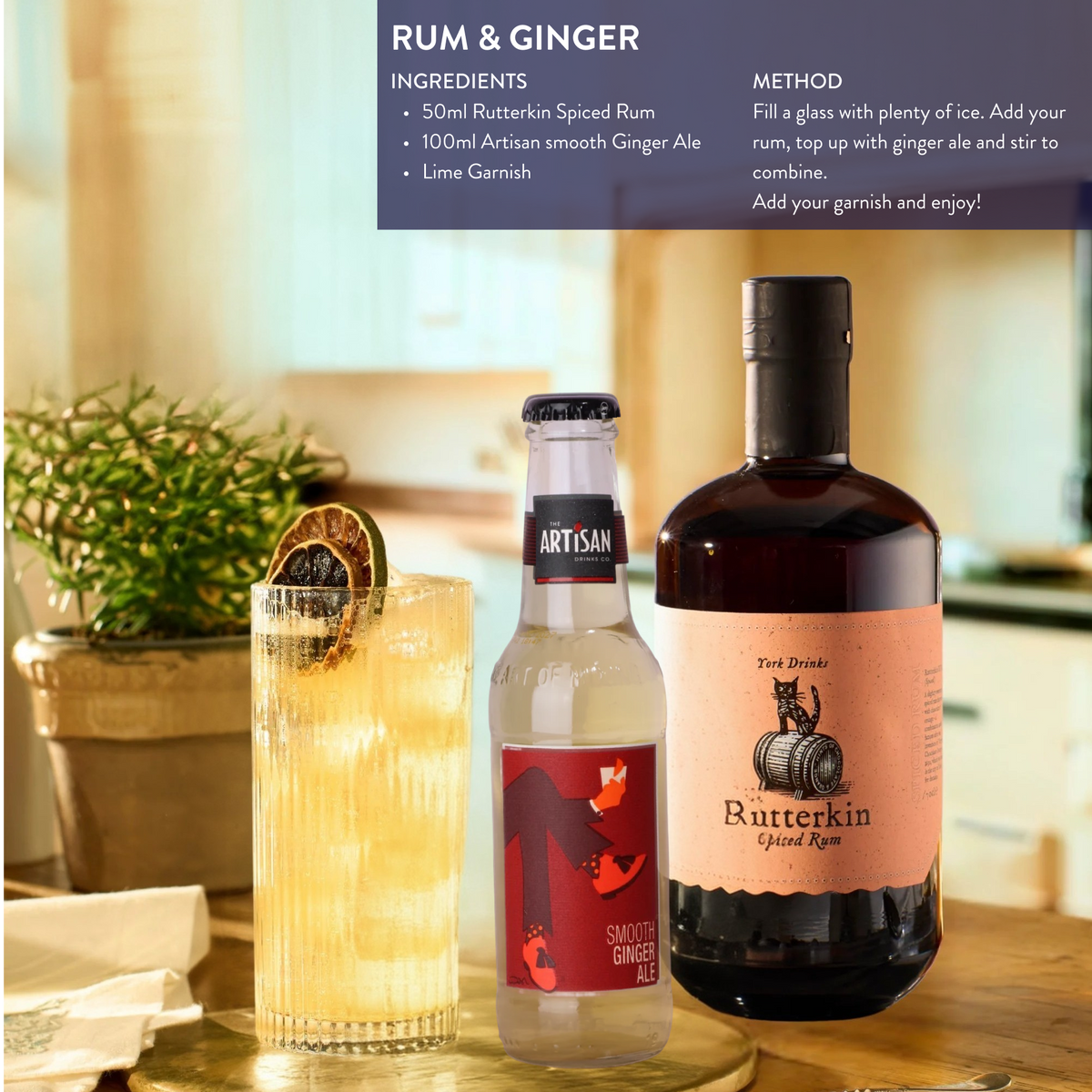 Rum & Ginger Ale Cocktail Set